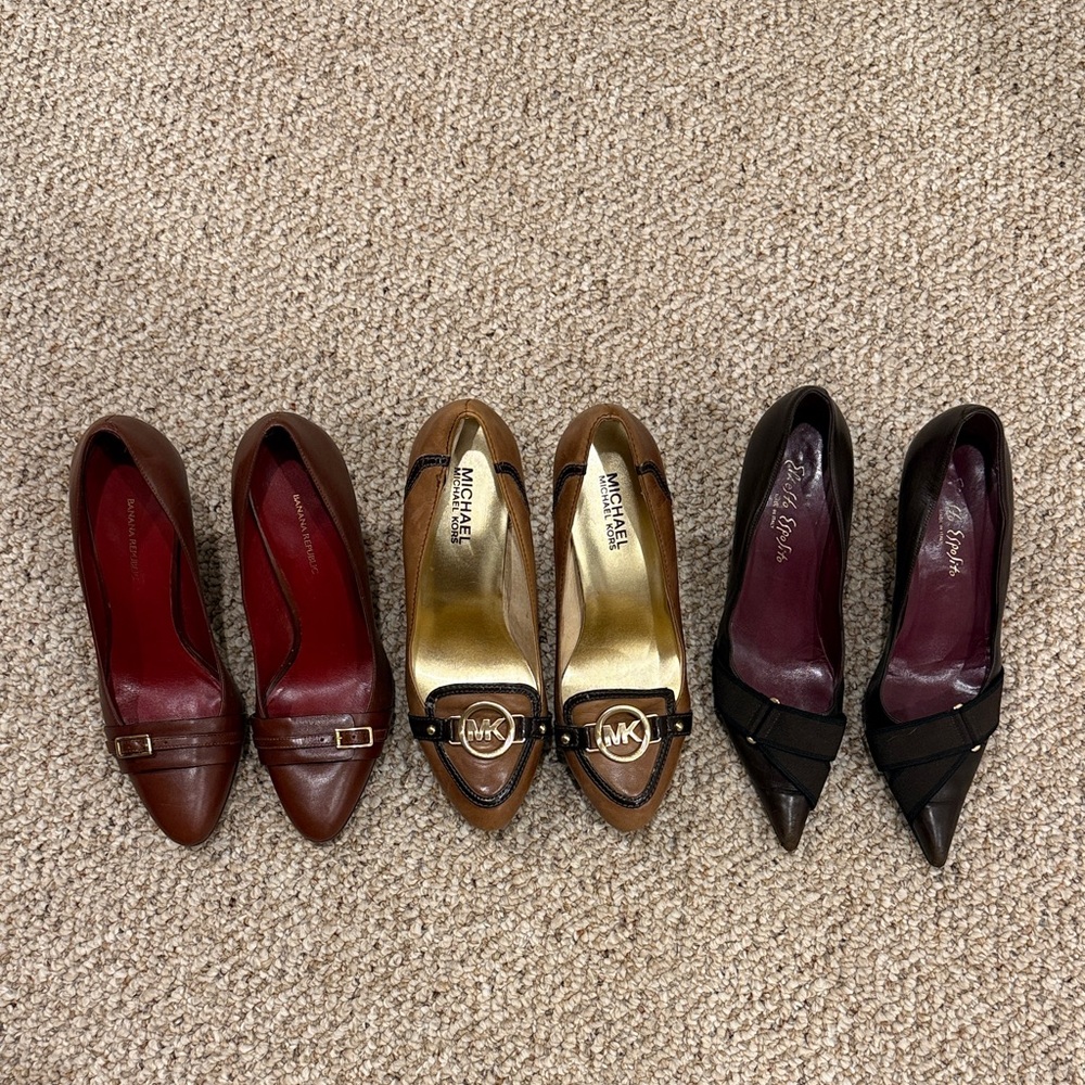 Bundle of brown shoes - MICHAEL Michael Kors, Banana Republic & Esposito heels